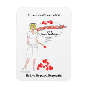 Magnet Flexible Soignez le rappel de Bobbie que l'amour est coeur