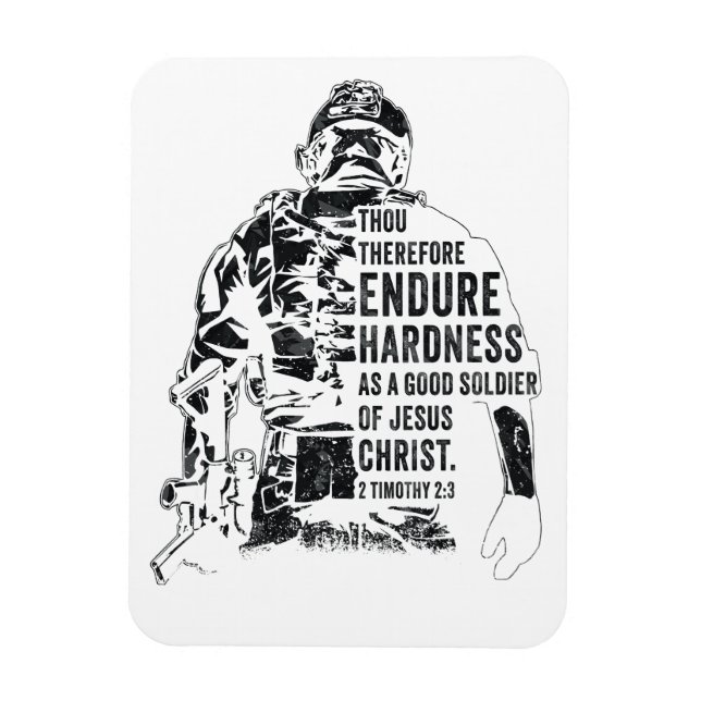 Magnet Flexible Soldat de Jésus-Christ - Armée de la Foi chrétienn (Vertical)