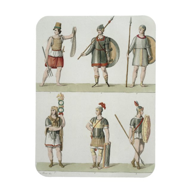 Magnet Flexible Soldats romains, détail de la plaque 2, classe 5 d (Vertical)