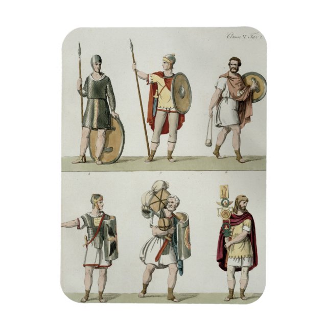 Magnet Flexible Soldats romains, détail de la plaque 2, classe 5 d (Vertical)