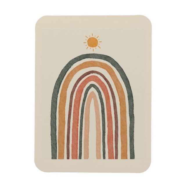 Magnet Flexible Soleil sur un arc-en-ciel (Vertical)