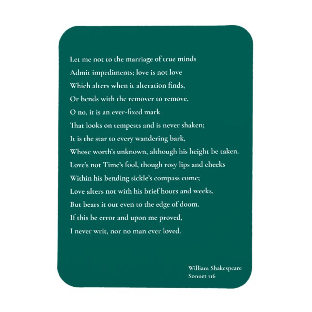 Magnet Flexible Sonnet 116Laissez-moi ne pas parler du mariage des (Vertical)