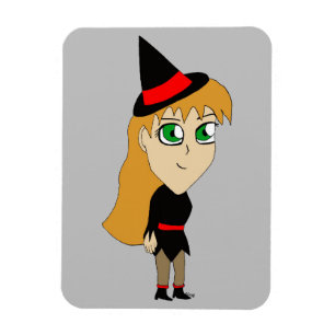 Magnet Flexible sorcière chibi