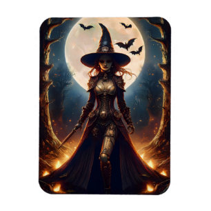 Magnet Flexible Sorcière de la forêt Steampunk Halloween