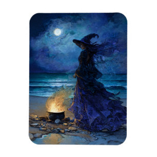 Magnet Flexible Sorcière par la mer Lune Flexible