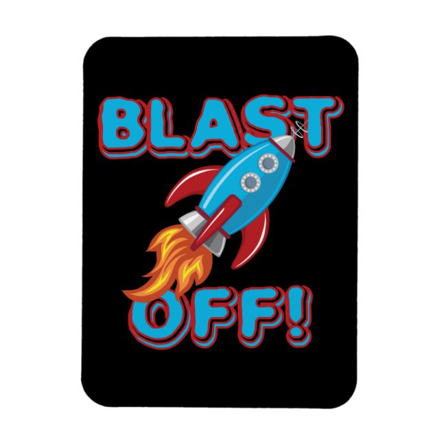Magnet Flexible Soufflez le bateau de Rocket (Vertical)