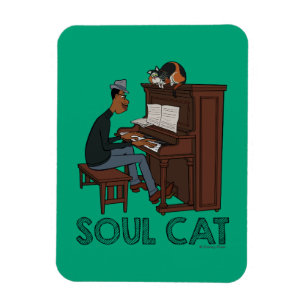Magnet Flexible Soul Joe & Mr Mittens au piano