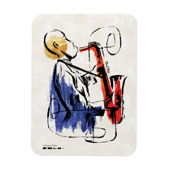 Magnet Flexible Soul | Lecteur Saxophone Art éditorial (Vertical)