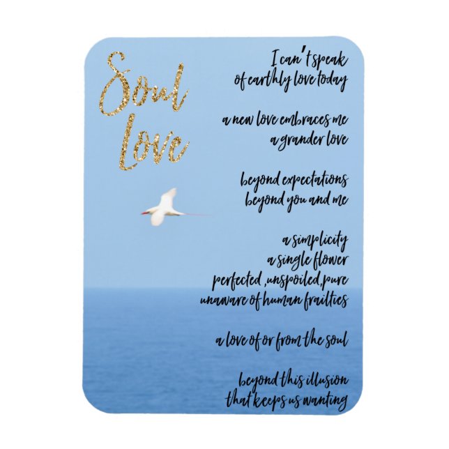 Magnet Flexible Soul Love Poem (Vertical)