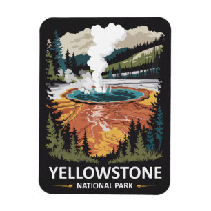 Magnet Flexible Source chaude du parc national de Yellowstone