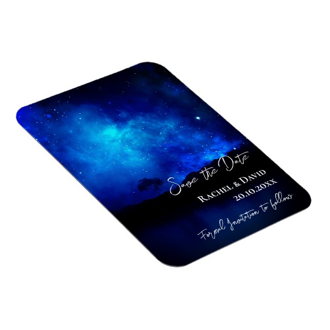 Magnet Flexible Sous les étoiles Night Sky Wedding Enregistrer la  (Côté Droit)