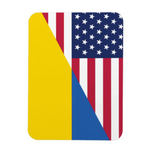 Magnet Flexible Soutien américain à l'Ukraine Sherpa Blanket