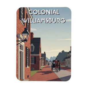 Magnet Flexible Souvenir de Colonial Williamsburg Virginie