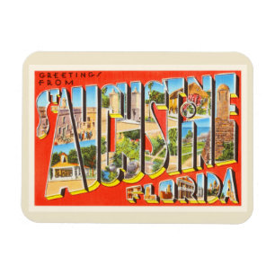 Magnet Flexible Souvenir Vintage voyage St Augustine Florida FL