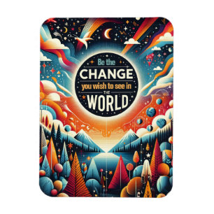 Magnet Flexible Soyez le changement que vous souhaitez voir
