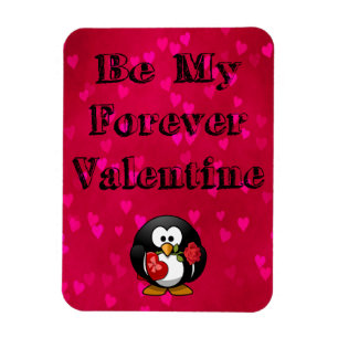 Magnet Flexible Soyez Mon Forever Valentine Penguin