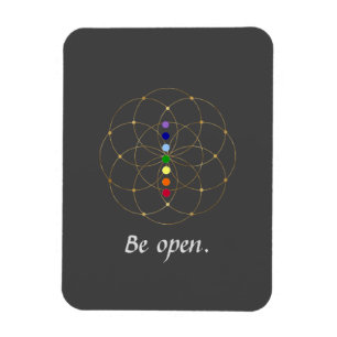 Magnet Flexible Soyez ouvert Chakra & Graines de Vie