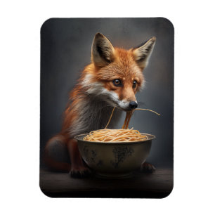 Magnet Flexible Spaghetti mangeant de Renard Rouge