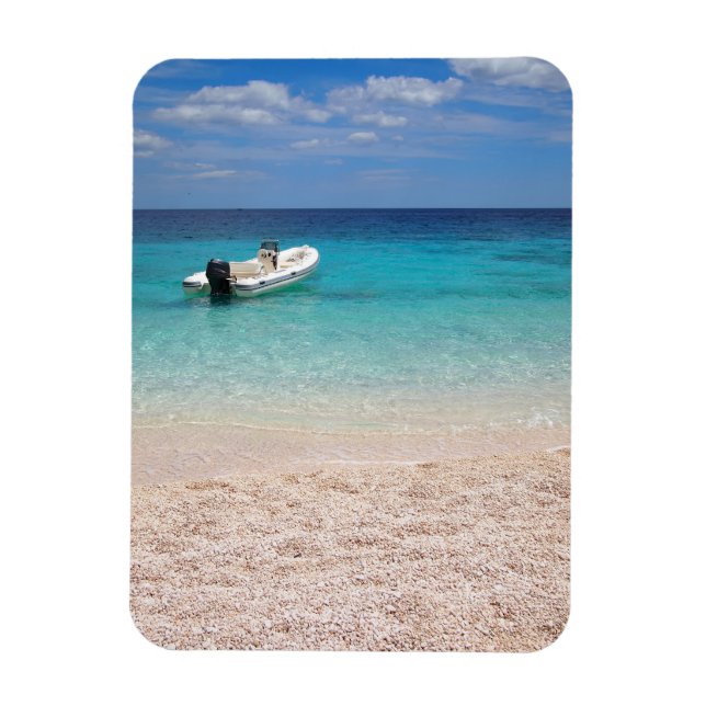 Magnet Flexible Speedboat dans la mer bleue (Vertical)