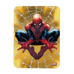 Magnet Flexible Spider-Man   Assis Dans Un Web