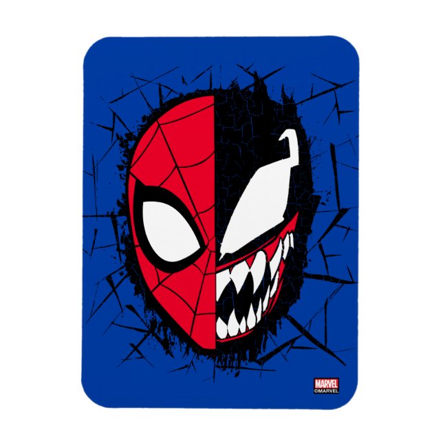 Magnet Flexible Spider-Man| Double araignée et venin face (Vertical)