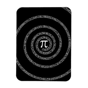 Magnet Flexible Spirale pour typographie Pi sur fond noir