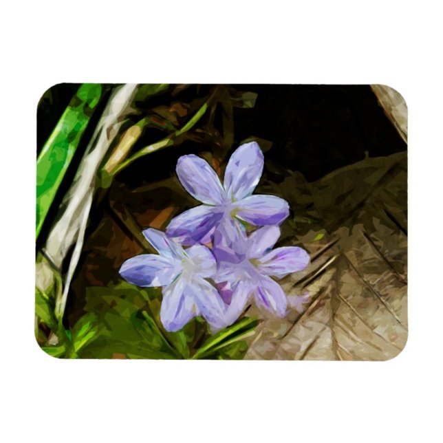 Magnet Flexible Spring Beauté a Purple Fleur sauvage Abstrait (Horizontal)