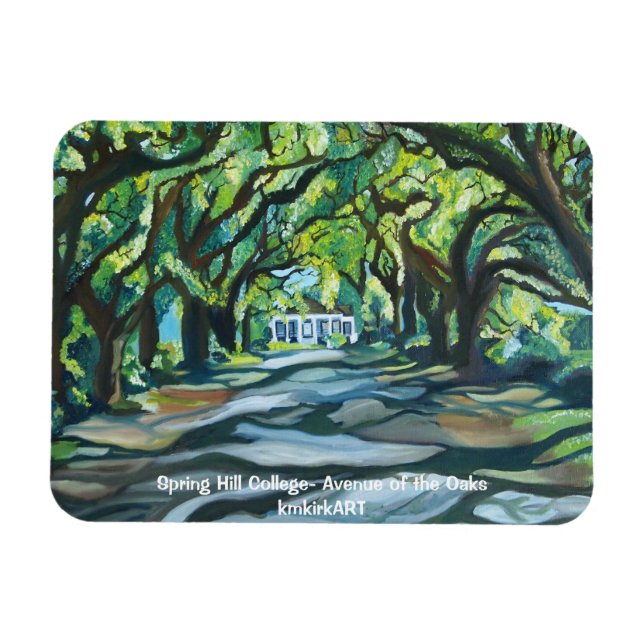 Magnet Flexible Spring Hill College - Avenue of the Oaks kmkirkART (Horizontal)