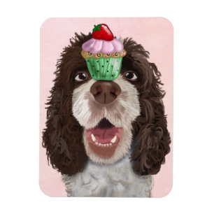 Magnet Flexible Springer Spaniel avec Cupcake 2