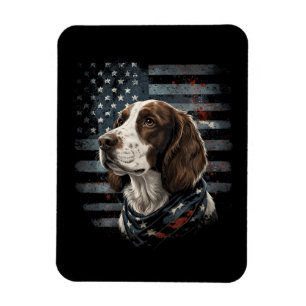 Magnet Flexible Springer Spaniel Chien Drapeau Américain