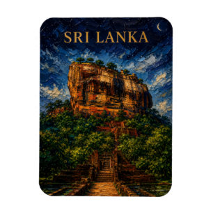 Magnet Flexible Sri Lanka : Nuit mystique Sigiriya Art Souvenir
