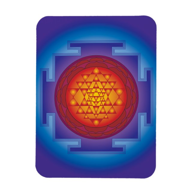 MAGNET FLEXIBLE SRI YANTRA - FLAME (Vertical)