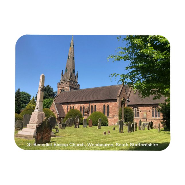 Magnet Flexible St Benedict Biscop Church Wombourne Staffordshire (Horizontal)