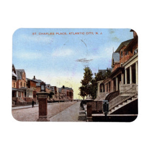 Magnet Flexible St. Charles Pl., Atlantic City 1909 Vintage
