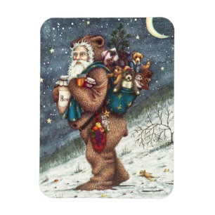 MAGNET FLEXIBLE ST. NICK DANS LA COUVERTURE TEDDY BEAR, NOËL TEDDI
