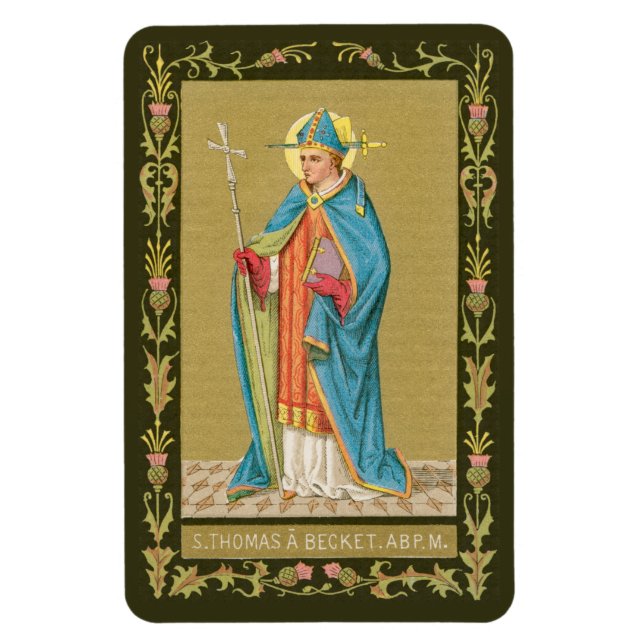Magnet Flexible St. Thomas Becket avec épée en mitre (P 005) (Vertical)