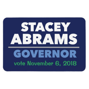 Magnet Flexible Stacey Abrams Gouverneur aimant voiture avec date!