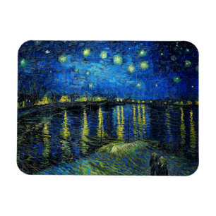 Magnet Flexible Starry Night Over the Rhone par Vincent Van Gogh