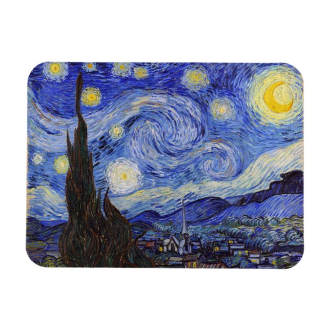 Magnet Flexible Starry Night , Vincent van Gogh (Horizontal)