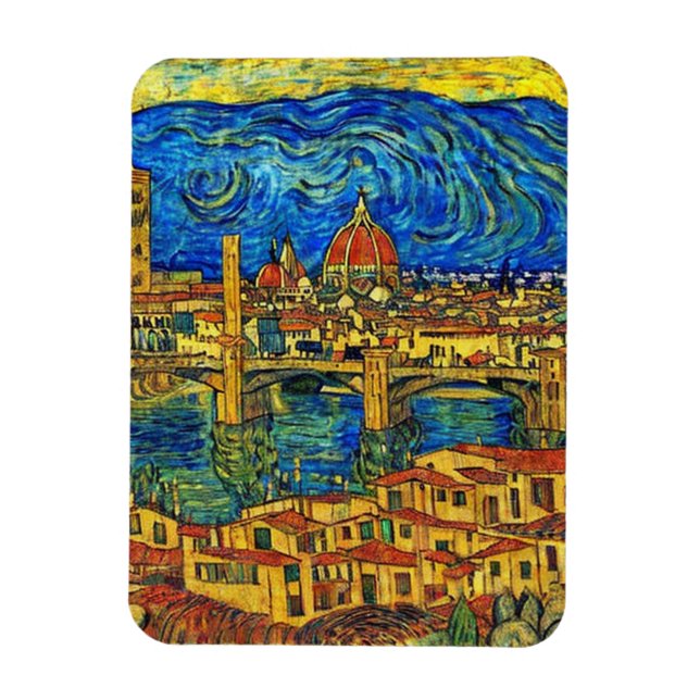 Magnet Flexible Starry Starry Night Florence Italie (Vertical)