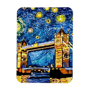 Magnet Flexible Starry Starry Night Londres Angleterre
