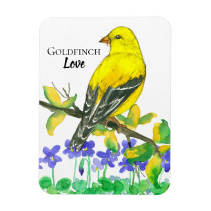 Magnet Flexible State Bird of New Jersey American Goldfinch Love