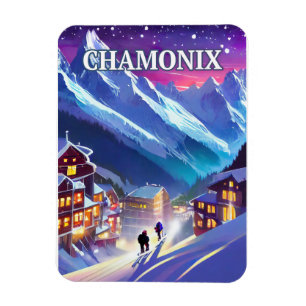 Magnet Flexible Station de ski Chamonix, perle alpine