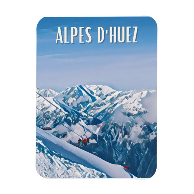 Magnet Flexible Station de ski de l'Alpe d'Huez (Vertical)