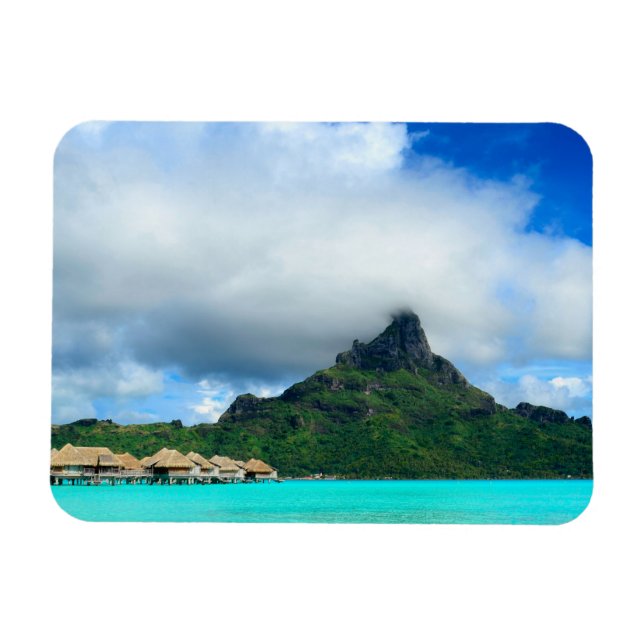 Magnet Flexible Station tropicale sur Bora Bora aimant rectangulai (Horizontal)