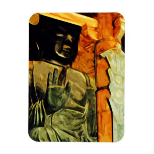Magnet Flexible Statue bouddhiste dans Temple Impressionnisme Abst