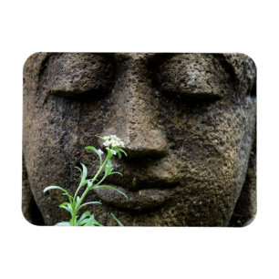 Magnet Flexible Statue de jardin en pierre avec fleurs