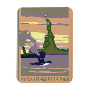 Magnet Flexible Statue de la Liberté à New York City, Voyage Vinta