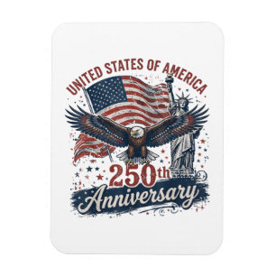 Magnet Flexible Statue de la Liberté aigle chauve 250e anniversair