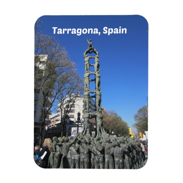 Magnet Flexible Statue de la Tour Humaine, Espagne (Vertical)